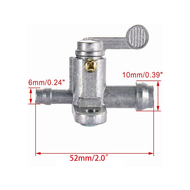 WOOSTAR 1/4" Inline Fuel Valve Petcock Cut-Off Switch Replacement for PW50 1981-2009 Dirt Pit Bike - Image 2